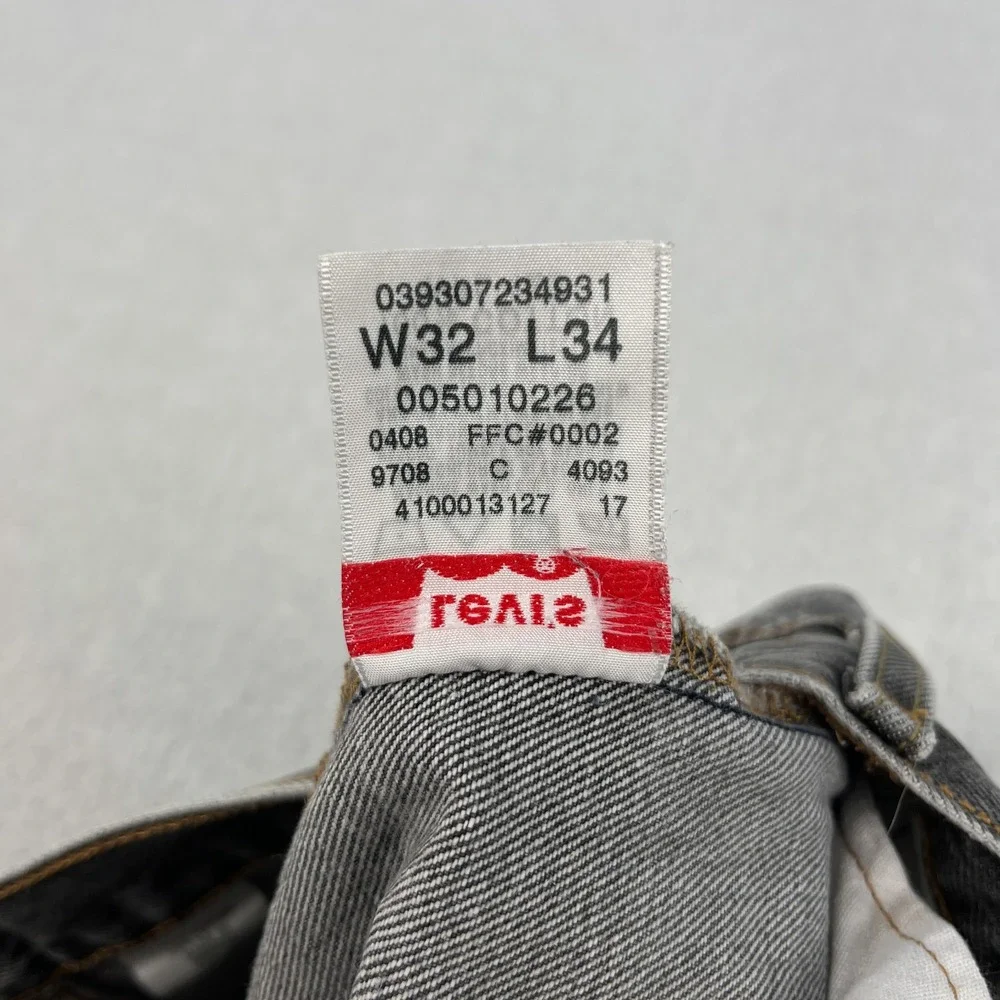 Vintage Levis 501xx Jeans Mens 32x34 *Fits 30x30 Faded Black 90s Y2K Mexico